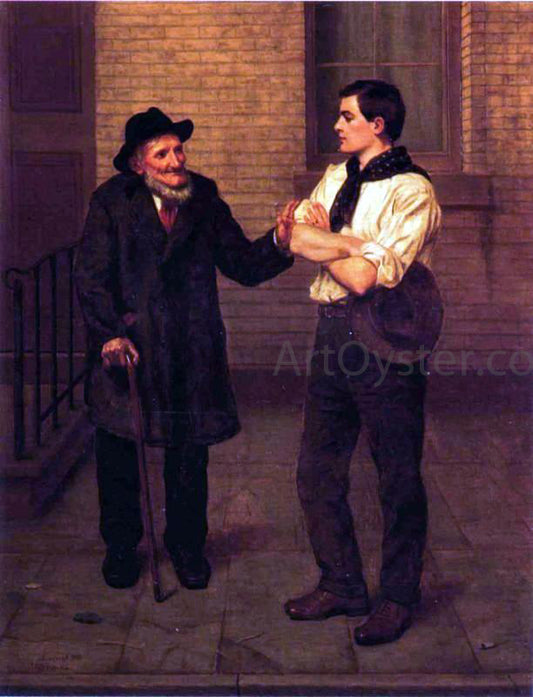  John George Brown When I Was Young - Hand Painted Oil Painting
