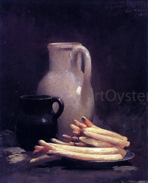  Emil Carlsen White Asparagus - Hand Painted Oil Painting