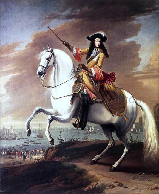  Jan Wyck William III Landing at Brixham, Torbay - Hand Painted Oil Painting