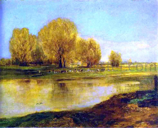  Alexei Kondratevich Savrasov Willows by a Pond - Hand Painted Oil Painting