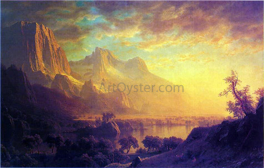  Albert Bierstadt Wind River, Wyoming - Hand Painted Oil Painting