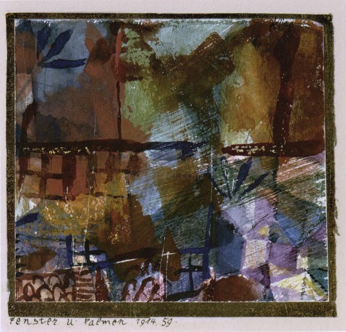  Paul Klee Windows and Palm Trees - Hand Painted Oil Painting