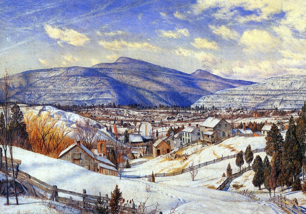  Charles Herbert Moore Winter Landscape, Valley of the Catskills - Hand Painted Oil Painting