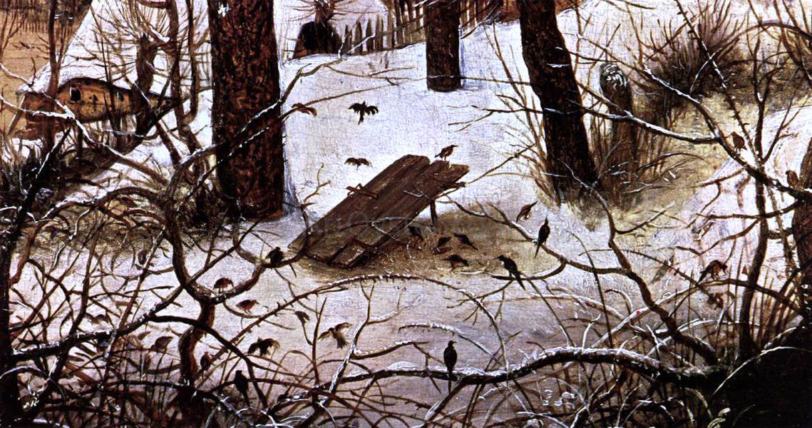  The Elder Pieter Bruegel Winter Landscape with Skaters and a Bird Trap (detail) - Hand Painted Oil Painting