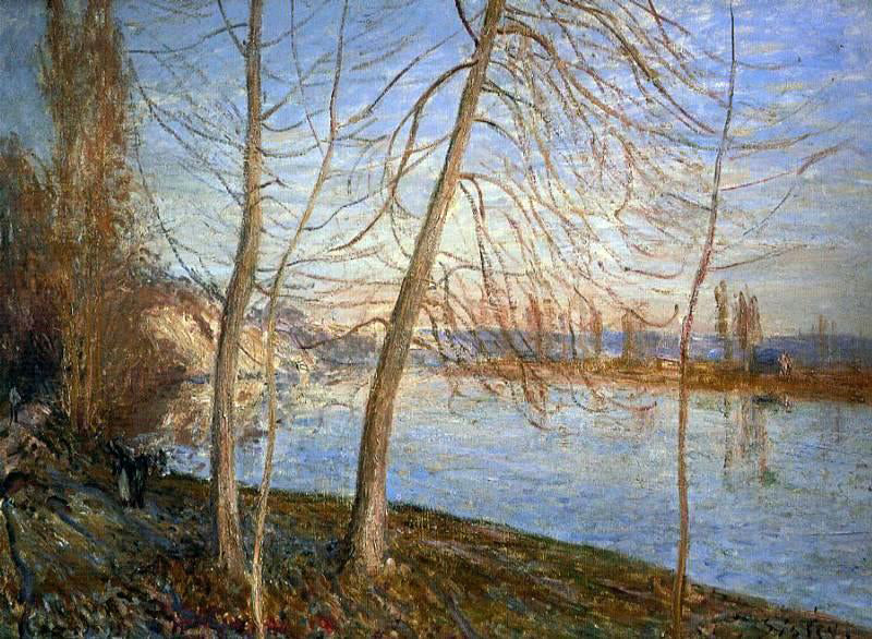  Alfred Sisley Winter Morning - Veneux - Hand Painted Oil Painting