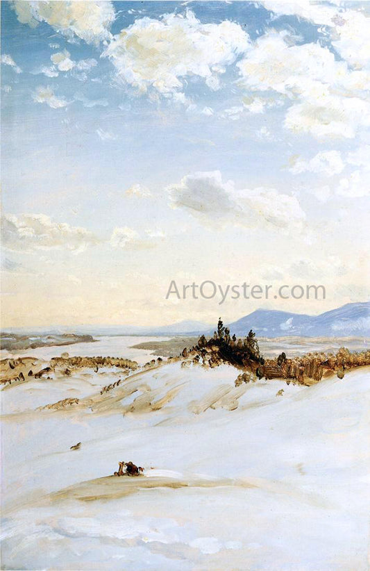  Frederic Edwin Church Winter Scene, Olana - Hand Painted Oil Painting