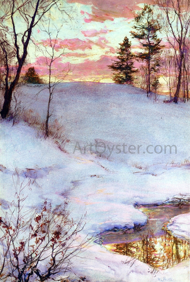 Walter Launt Palmer Winter Sunset - Hand Painted Oil Painting