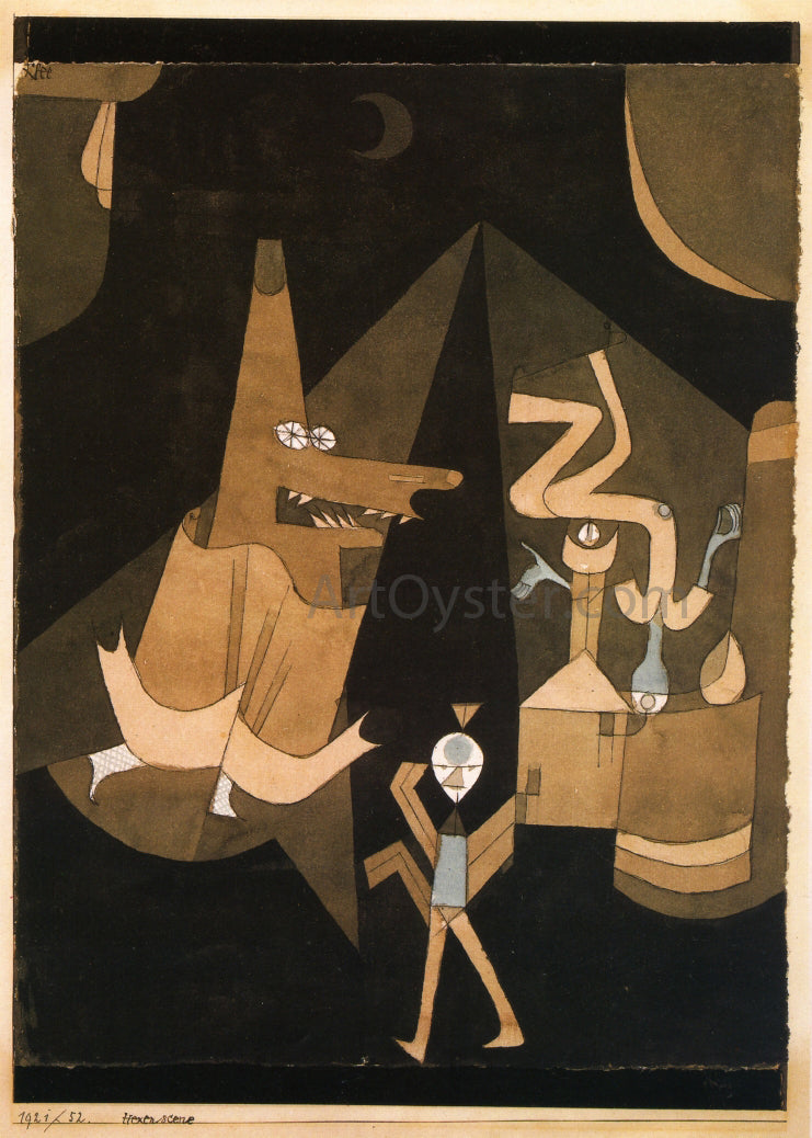  Paul Klee Witch Scene - Hand Painted Oil Painting