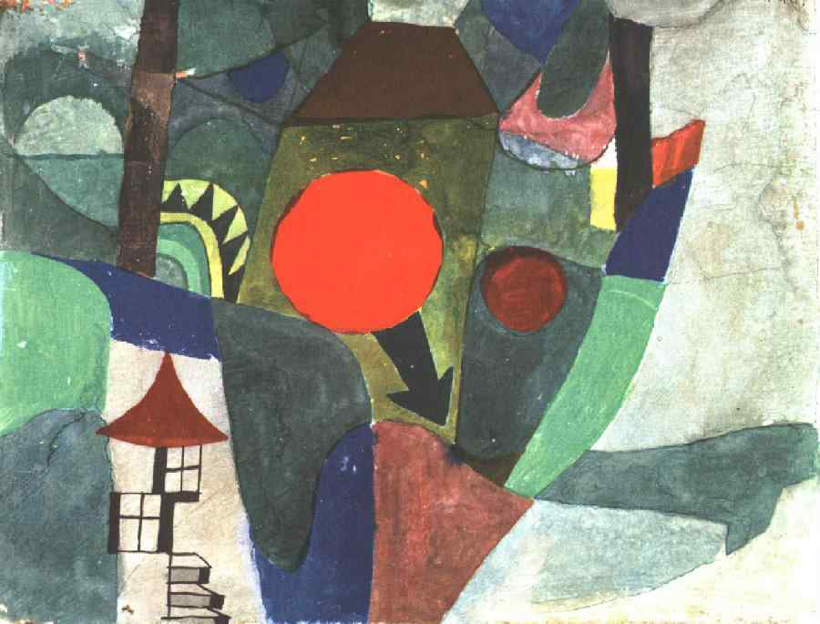  Paul Klee With the Setting Sun - Hand Painted Oil Painting