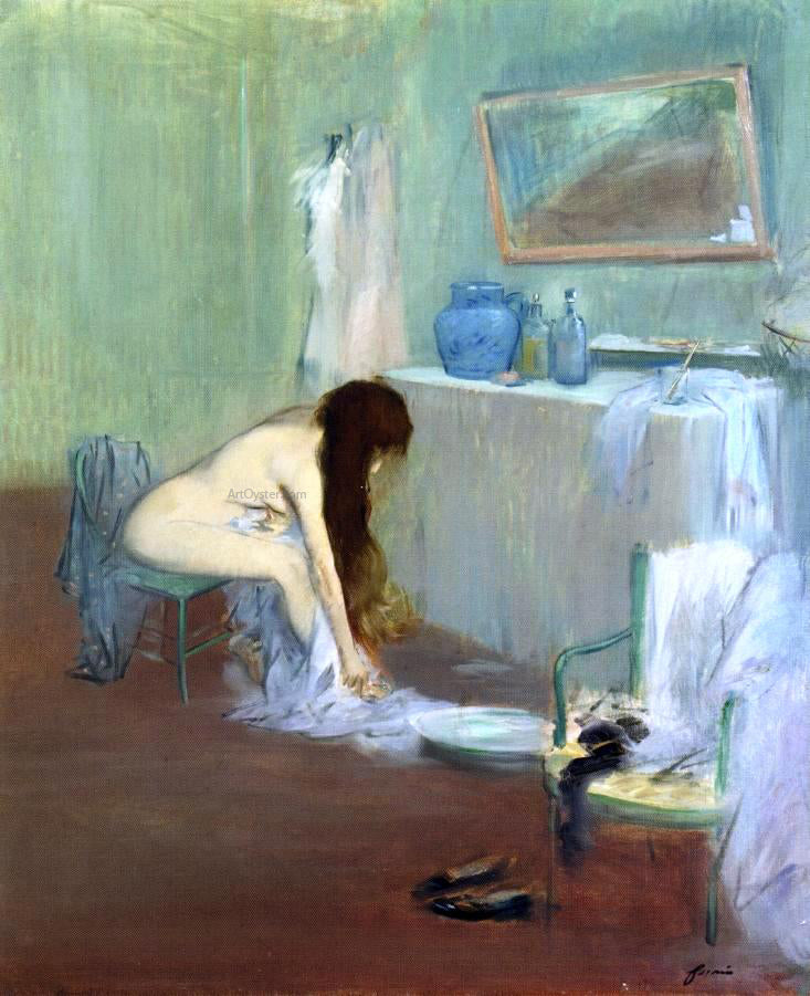  Jean-Louis Forain Woman at Her Toilette - Hand Painted Oil Painting