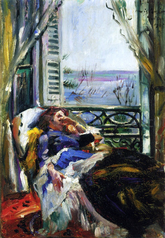  Lovis Corinth Woman in a Deck Chair by the Window - Hand Painted Oil Painting