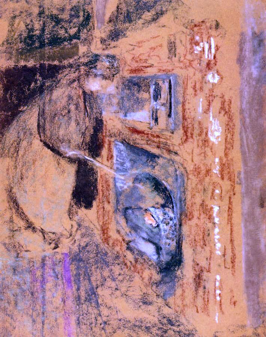  Edouard Vuillard Woman in Front of the Fireplace - Hand Painted Oil Painting
