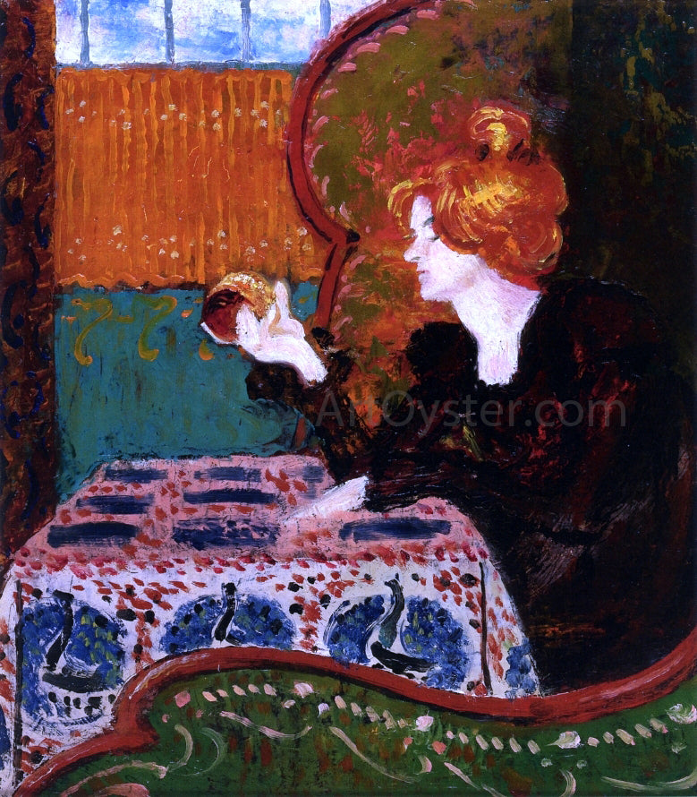  Georges Lemmen Woman in Profile - Hand Painted Oil Painting