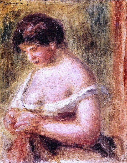  Pierre Auguste Renoir Woman with a Corset - Hand Painted Oil Painting