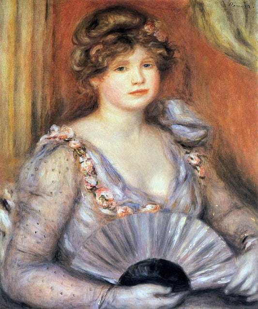  Pierre Auguste Renoir Woman with a Fan - Hand Painted Oil Painting