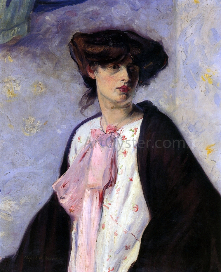  Alfred Henry Maurer Woman with a Pink Bow - Hand Painted Oil Painting