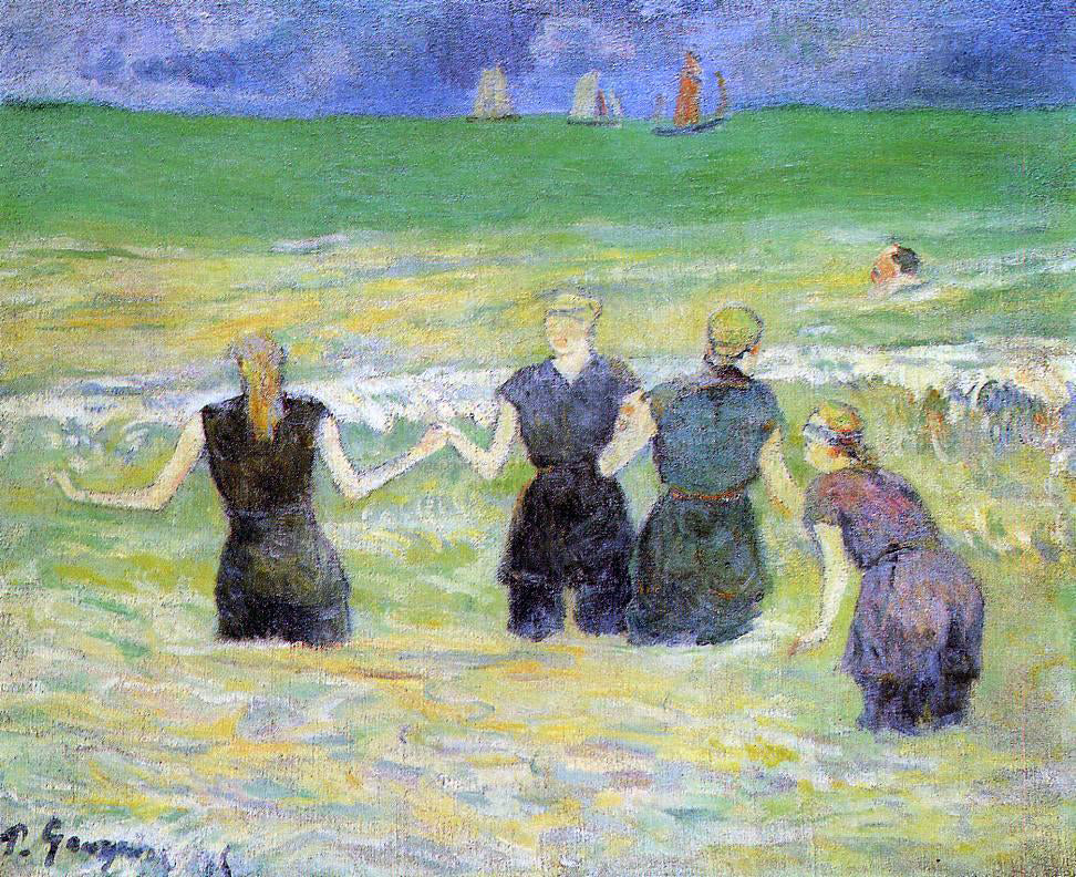  Paul Gauguin Women Bathing, Dieppe - Hand Painted Oil Painting