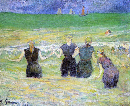  Paul Gauguin Women Bathing, Dieppe - Hand Painted Oil Painting