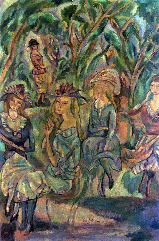  Jules Pascin Women in the Park - Hand Painted Oil Painting