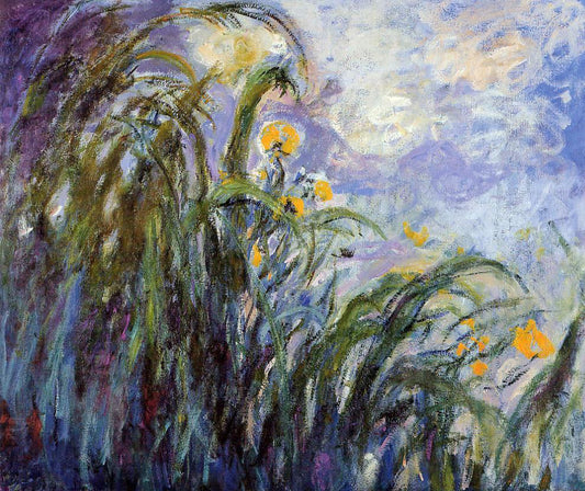  Claude Oscar Monet Yellow Irises - Hand Painted Oil Painting