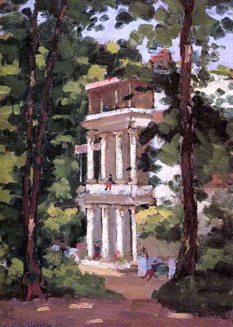  Gustave Caillebotte Yerres, Colonnade of the 'Casin' - Hand Painted Oil Painting