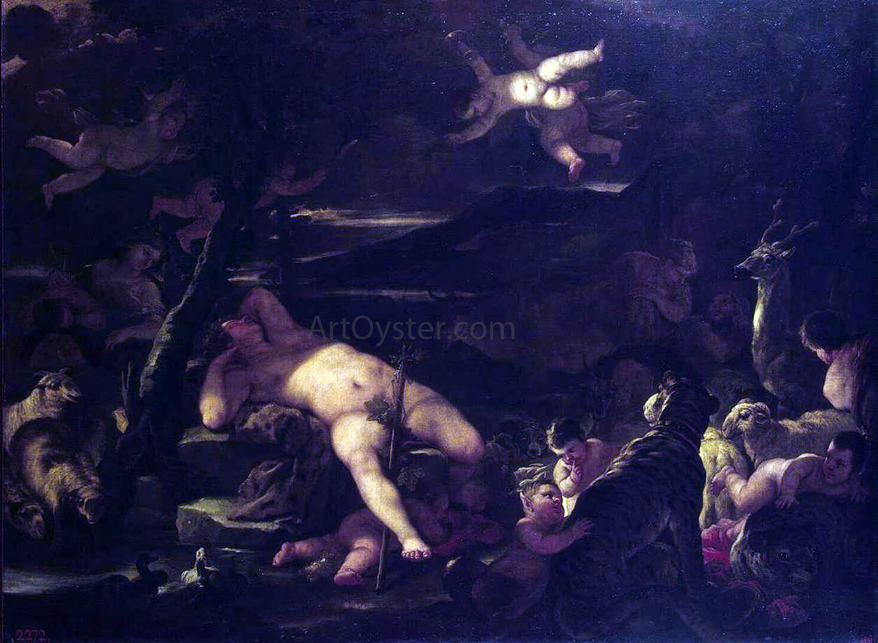  Luca Giordano Young Bacchus Sleeping - Hand Painted Oil Painting