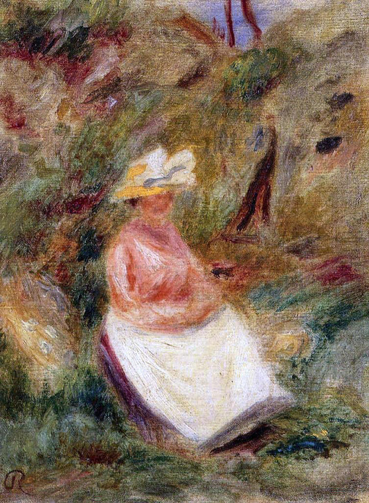  Pierre Auguste Renoir Young Girl in the Woods - Hand Painted Oil Painting