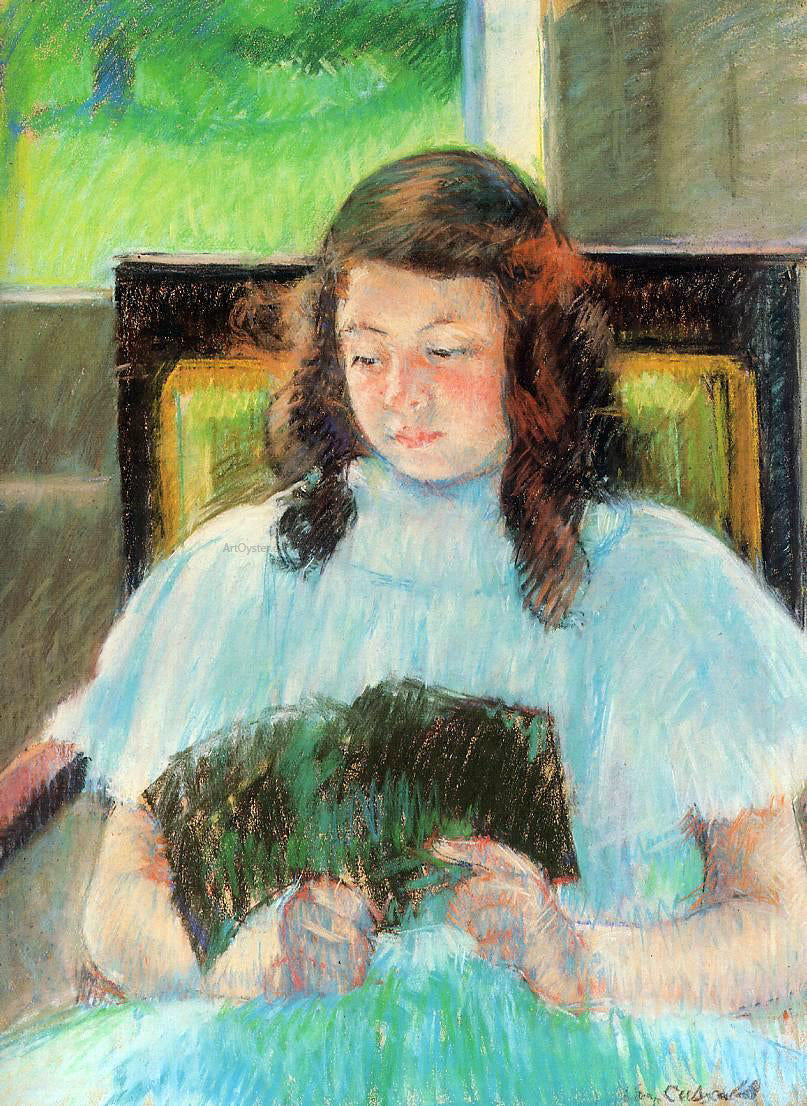  Mary Cassatt Young Girl Reading - Hand Painted Oil Painting