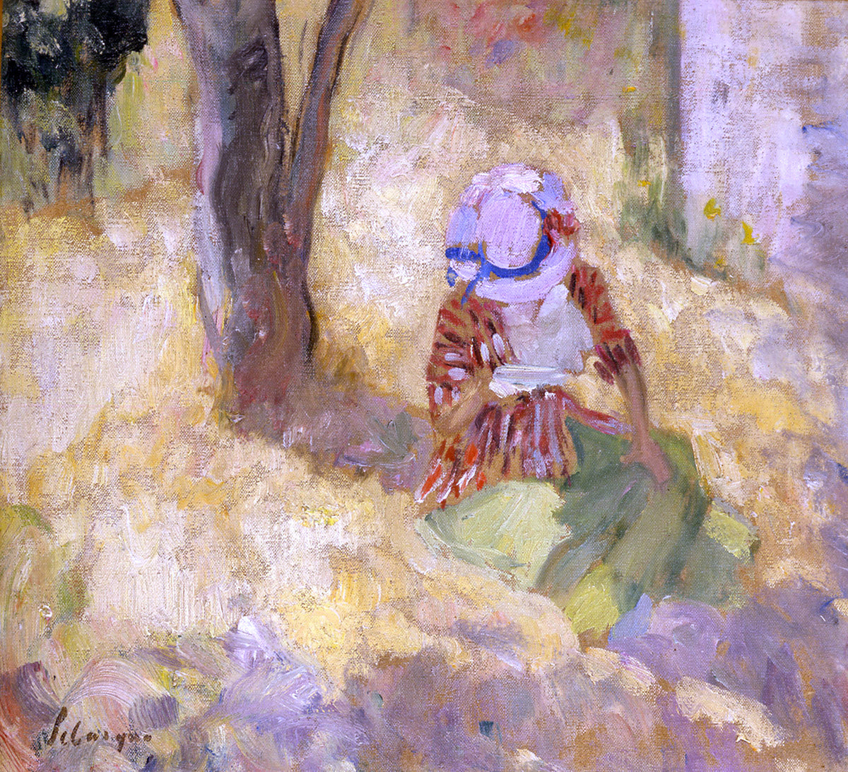  Henri Lebasque Young Girl Reading a Book - Hand Painted Oil Painting
