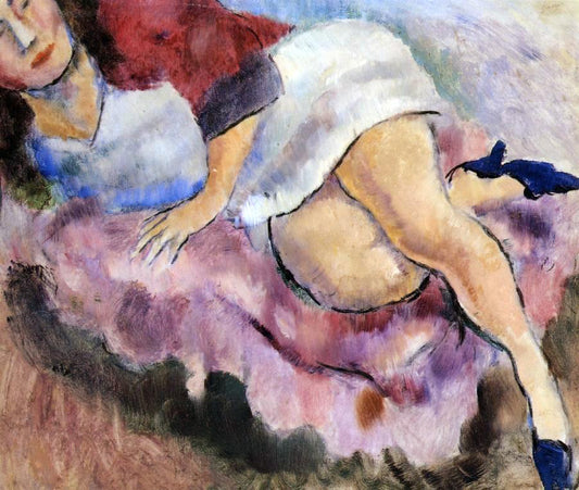  Jules Pascin Young Girl Reclining - Hand Painted Oil Painting