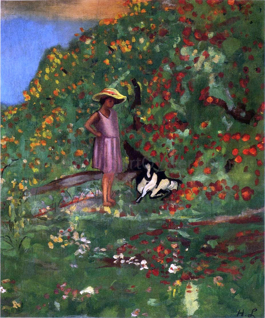  Henri Lebasque Young Girl with Goat - Hand Painted Oil Painting