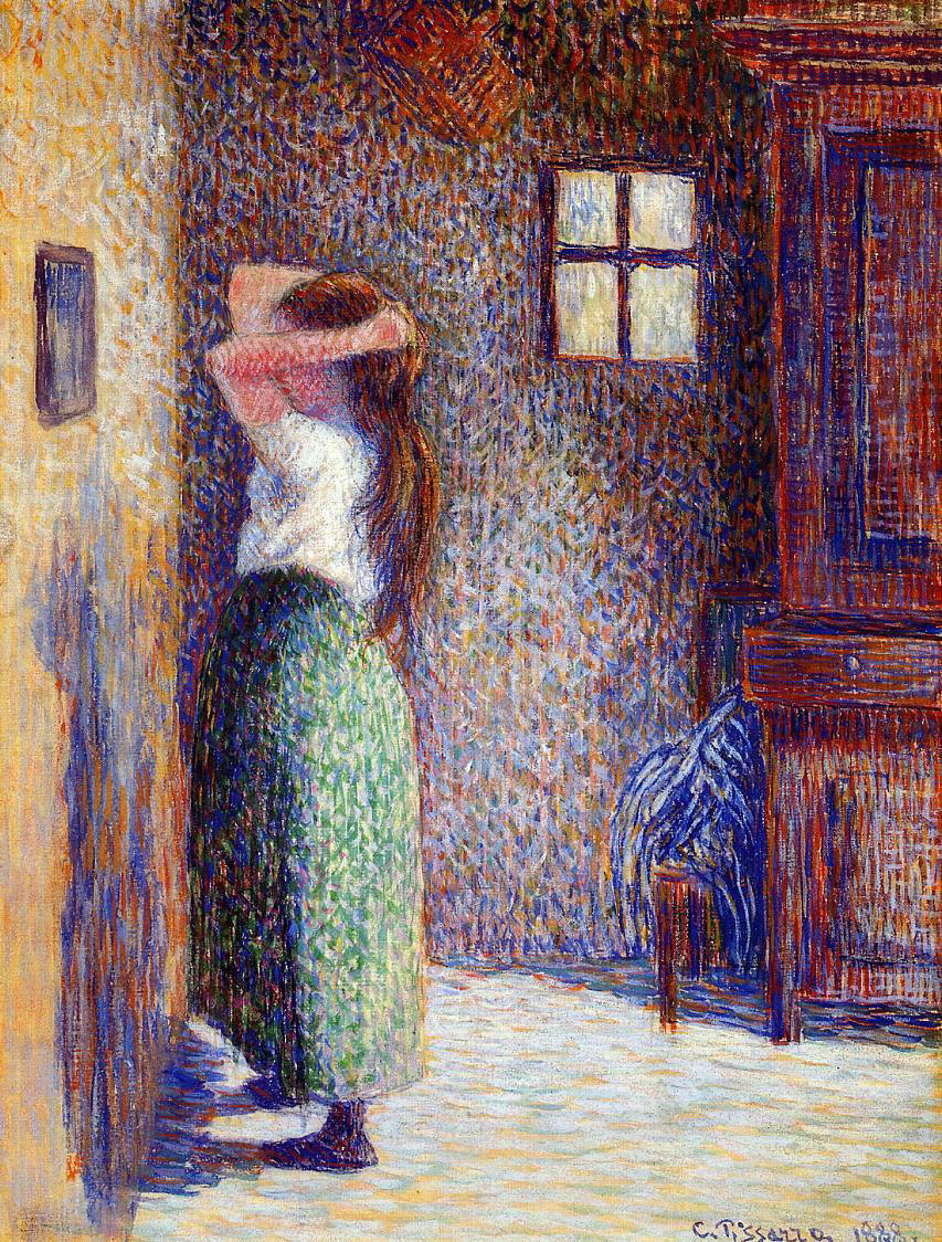  Camille Pissarro Young Peasant at Her Toilette - Hand Painted Oil Painting