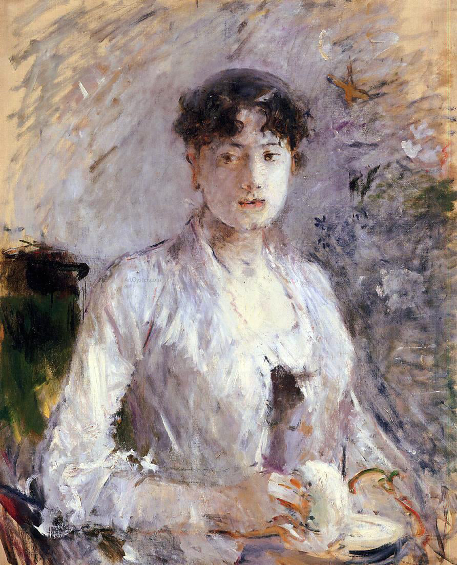  Berthe Morisot Young Woman in Mauve - Hand Painted Oil Painting