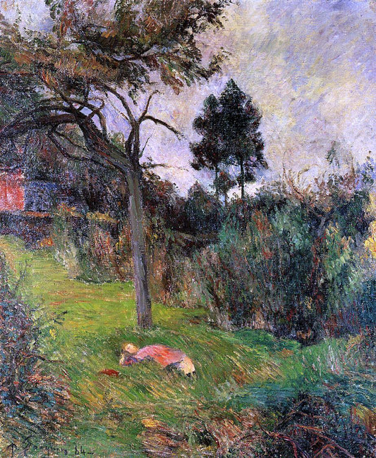  Paul Gauguin Young Woman Lying in the Grass - Hand Painted Oil Painting