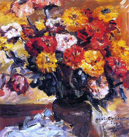  Lovis Corinth Zinnias - Hand Painted Oil Painting